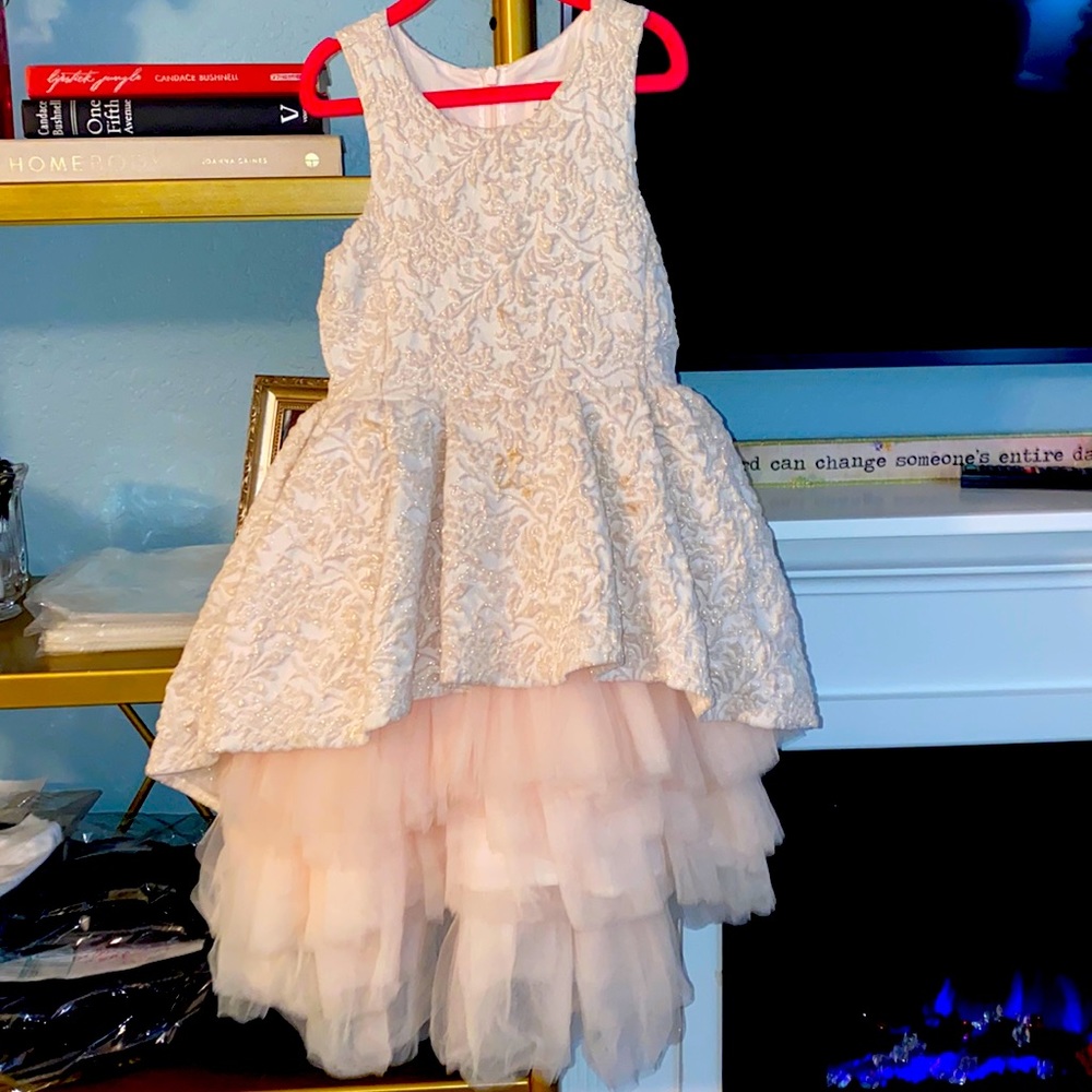 Luna Luna dress size 8 pink with gold and tulle